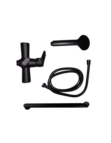 Смеситель для ванны Lidz Nicole 005 LDNIC005BLA45183 Black с душевым набором - 6