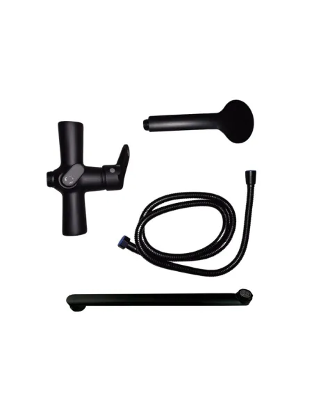 Змішувач для ванни Lidz Nicole 005 LDNIC005BLA45183 Black з душовим набором - 6