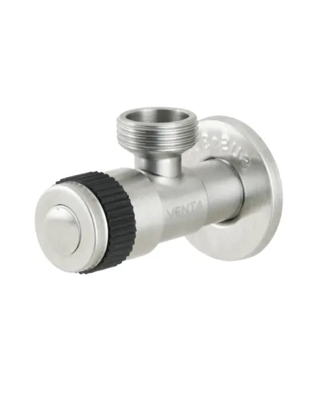 Приладовий кран кутовий Venta VU34ZBS, нержавіюча сталь, 3/4 дюйми - 1