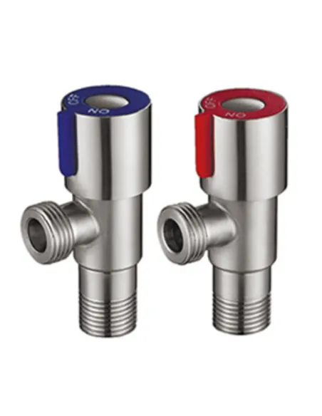 Кран приладовий кутовий Venta VUBR2S, нержавіюча сталь, комплект 2 шт. - 1