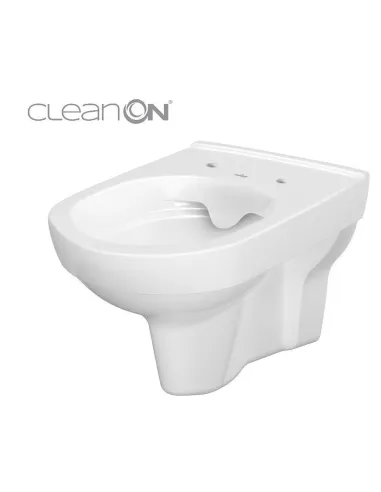 Унитаз подвесной безободковый Cersanit City New Cleane On 794, сиденье дюропласт лифт - 2