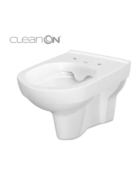 Унитаз подвесной безободковый Cersanit City New Cleane On 794, сиденье дюропласт лифт - 2