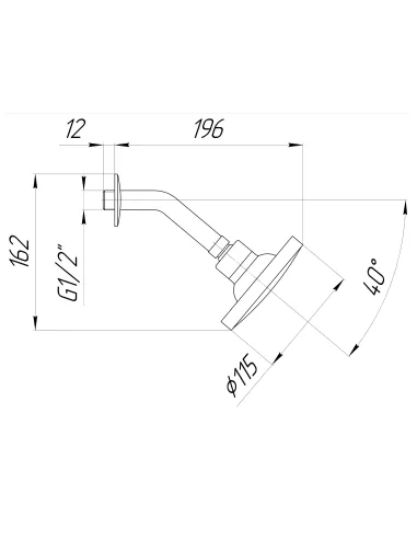 Лейка для верхнего душа Globus Lux HY-2052, с кронштейном, 100 мм - 3