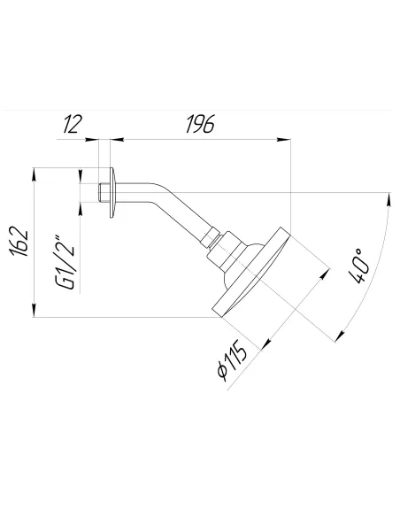 Лейка для верхнего душа Globus Lux HY-2052, с кронштейном, 100 мм - 3