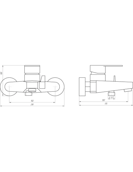 Смеситель для ванны Globus Lux MAIN SM-102N с душевым набором - 5