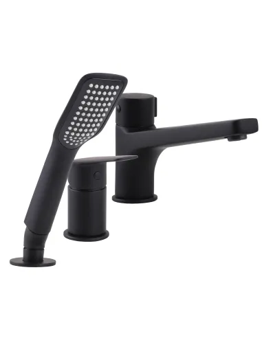 Смеситель для ванны Topaz Capri TCA-15111-H43-BL, черный, скрытого монтажа - 6