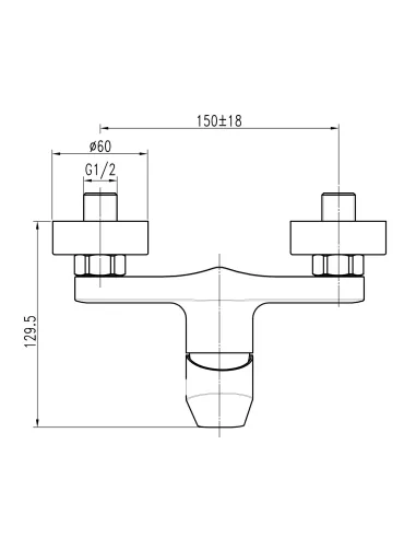 Смеситель для душа Topaz Capri TCA-15701-H43 с душевым набором, скрытого монтажа - 6