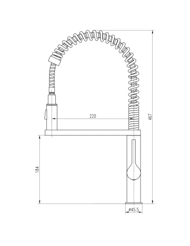 Смеситель для кухни с гибким изливом Topaz Sardinia TS-08401-H71 душевая насадка - 5