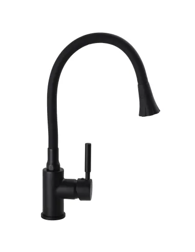 Смеситель для кухни с гибким изливом Globus Lux Lazer GLLR-0203SA-BB-B01, душевая насадка, черный - 2