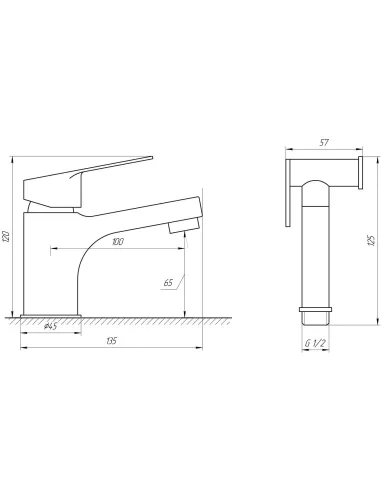 Смеситель для раковины Topaz Capri TCA-15206-H43 с гигиеническим душем - 7