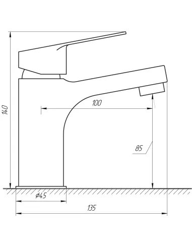 Смеситель для раковины Topaz Capri TCA-15207-H44 - 6