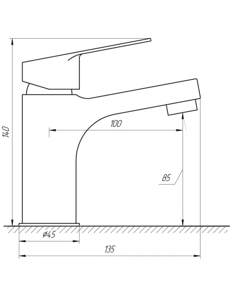 Смеситель для раковины Topaz Capri TCA-15207-H44 - 6