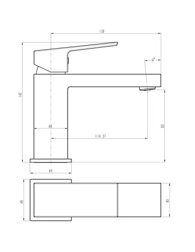 Смеситель для раковины Topaz Odiss TO 18401-H61B - 5