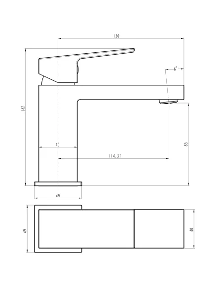 Смеситель для раковины Topaz Odiss TO 18401-H61B - 5