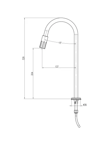Кран для фильтра очистки воды Topaz Corsica TC-6801-L26-B, черный декор - 5