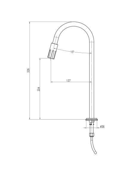 Кран для фильтра очистки воды Topaz Corsica TC-6801-L26-B, черный декор - 5