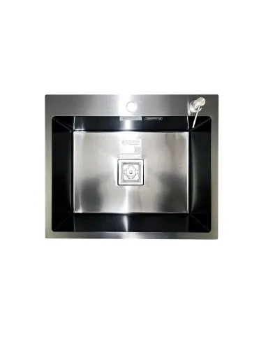 Кухонная мойка прямоугольная Romzha Arta Nova U-550 Max BL с дозатором и корзиной, 600 х 500 х 230 мм - 2