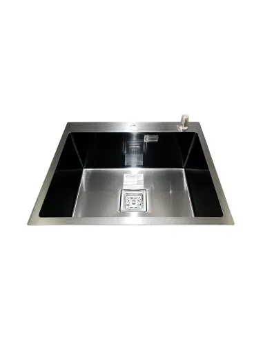 Кухонная мойка прямоугольная Romzha Arta Nova U-550 Max BL с дозатором и корзиной, 600 х 500 х 230 мм - 3