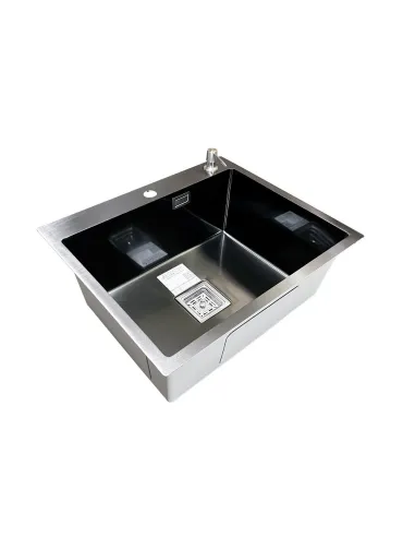 Кухонная мойка прямоугольная Romzha Arta Nova U-550 Max BL с дозатором и корзиной, 600 х 500 х 230 мм - 4