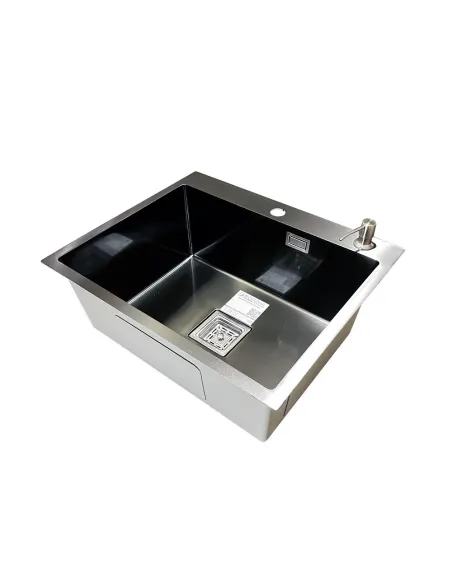 Кухонная мойка прямоугольная Romzha Arta Nova U-550 Max BL с дозатором и корзиной, 600 х 500 х 230 мм - 5