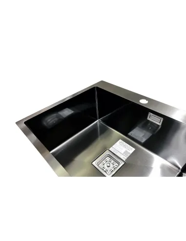 Кухонная мойка прямоугольная Romzha Arta Nova U-550 Max BL с дозатором и корзиной, 600 х 500 х 230 мм - 6