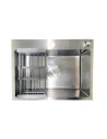 Кухонная мойка прямоугольная Romzha Arta Carbon U-550 с дозатором и корзиной, 600 х 450 х 230 мм - 1