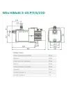Відцентровий поверхневий насос Wilo HiMulti 3-45 P/1/5/230 0.8 кВт - 3