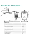 Центробежный поверхностный насос Wilo HiMulti 3-44 P/1/5/230 0.6 кВт - 3