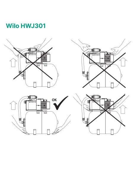 Насосная станция Wilo HWJ301 1.1 кВт, бак 20 литров - 4