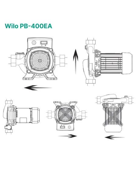 Відцентровий поверхневий насос Wilo PB-400EA 0.4 кВт - 6