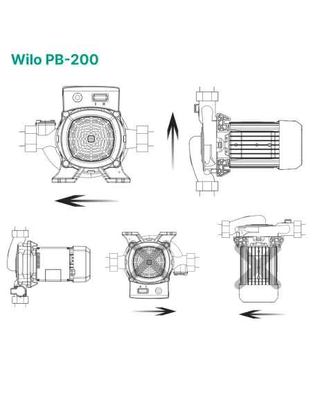 Центробежный поверхностный насос Wilo PB-200 0.2 кВт - 5