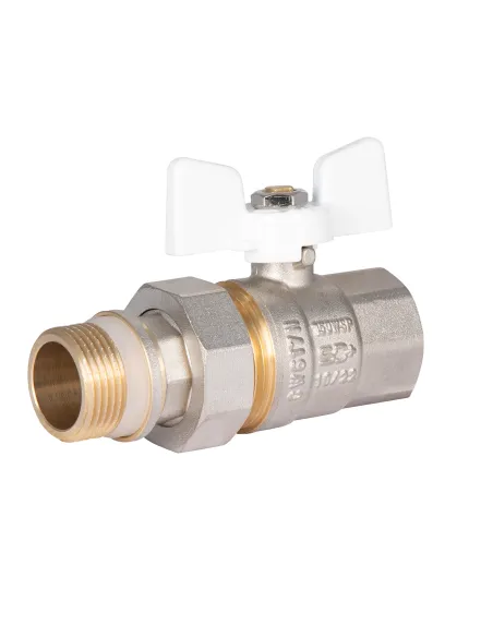 Кран шаровой прямой с американкой SD Plus ВН SD900NW20PN40 3/4 дюйма - 1