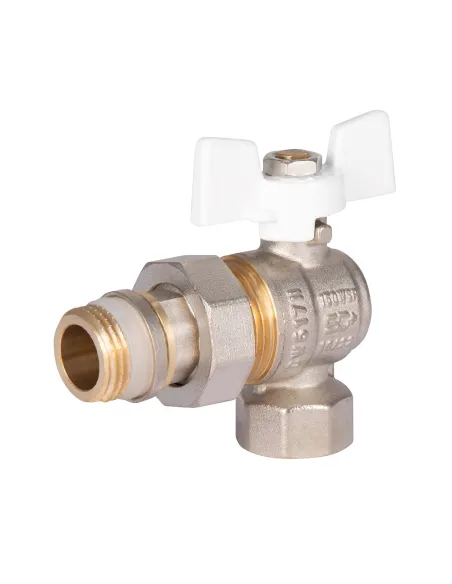 Кран шаровой угловой с американкой SD Plus ВНSD901NW15PN40 1/2 дюйма - 1