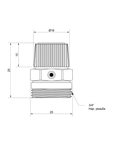 Кран Маевского ручной SD Plus SD211W20 3/4 дюйма - 2