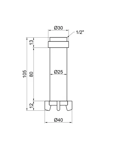 Картридж для самопромывного фильтра SD Forte SF127FW1520 1/2 х 3/4 дюйма - 2