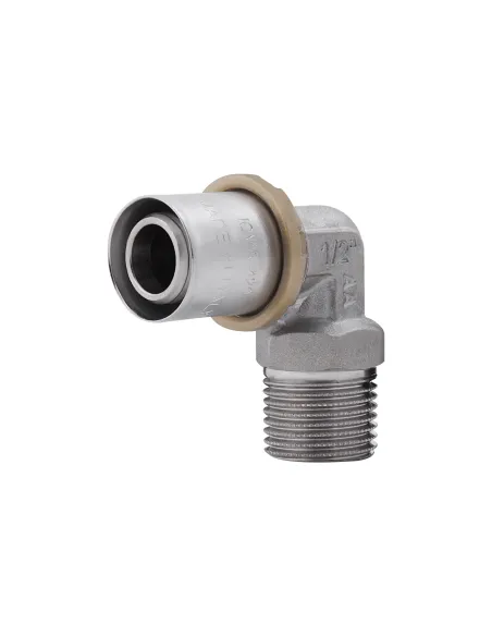 Уголок - пресс Icma №404 НР 20 х 1/2 дюйма, для МП труб - 1