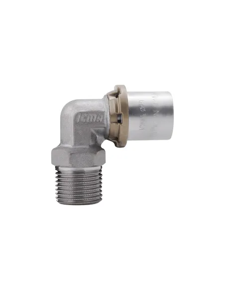 Уголок - пресс Icma №404 НР 20 х 1/2 дюйма, для МП труб - 3