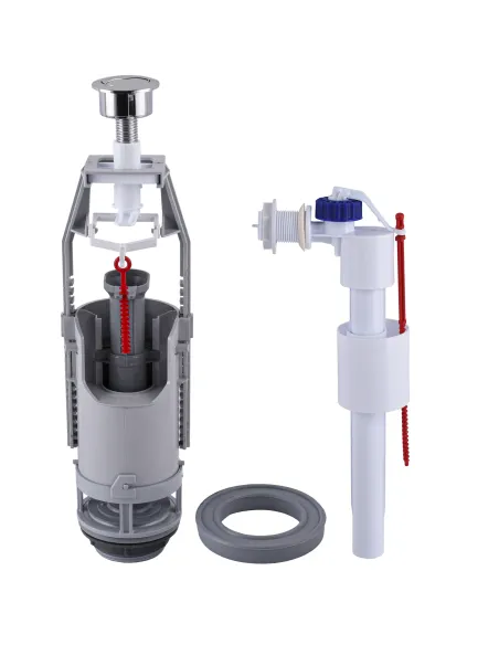 Комплект арматуры для сливного бачка SoloPlast 1/2 дюйма, с двумя режимами слива АБк2-01 - 1