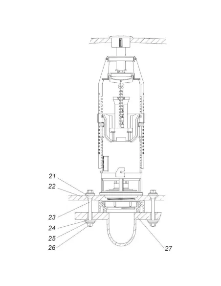 Комплект арматуры для сливного бачка SoloPlast 1/2 дюйма, с двумя режимами слива АБк2-01 - 2