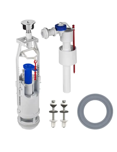 Комплект арматуры для сливного бачка SoloPlast 1/2 дюйма, с двумя режимами слива АБк2-01 - 8