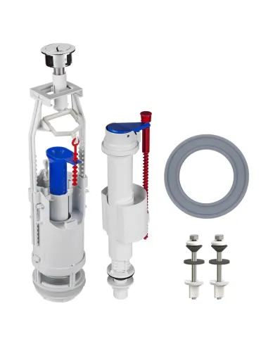 Комплект арматуры для сливного бачка SoloPlast 1/2 дюйма, с двума режимами слива АБк2-10 - 4