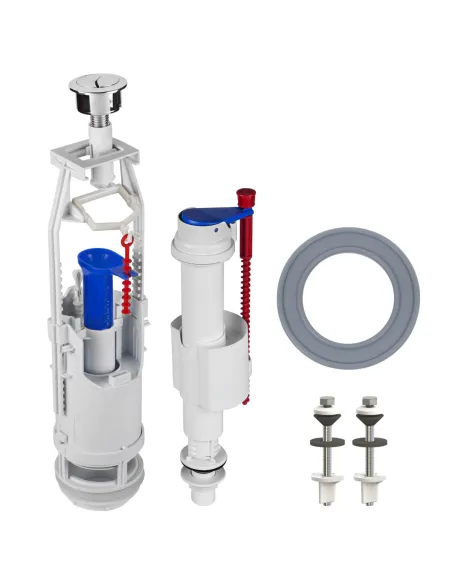 Комплект арматури для зливного бачка SoloPlast 1/2 дюйма, з двома режимами зливу АБК2-10 - 4