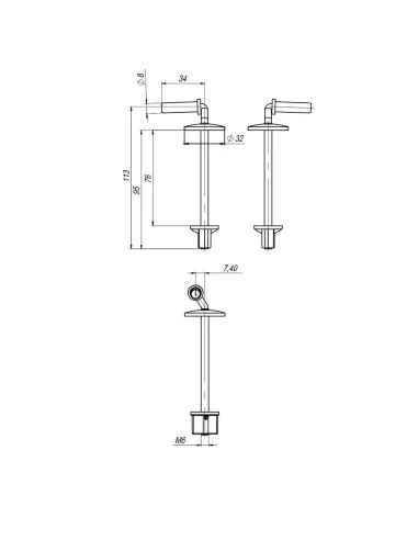 Крепление к сиденью унитаза SoloPlast СУ-6М.10.ЗП металлическое - 3