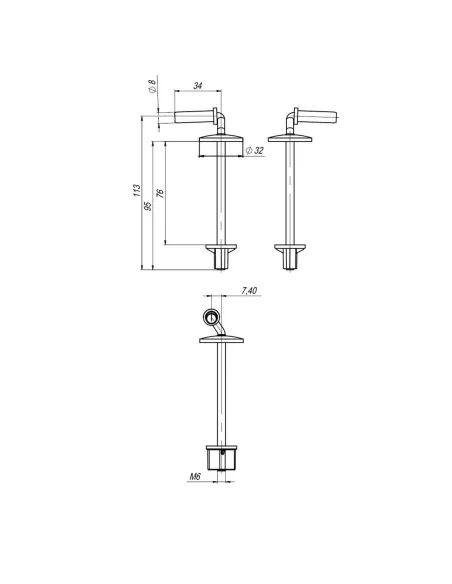 Крепление к сиденью унитаза SoloPlast СУ-6М.10.ЗП металлическое - 3