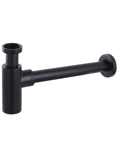 Сифон для раковины Globus Lux GSB-32-125-BB, 1 1/4 дюйма, черный, цилиндрический - 2