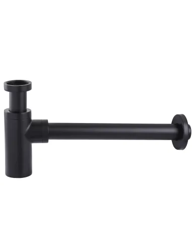 Сифон для раковини Globus Lux GSB-32-125-BB, 1 1/4 дюйма, чорний, циліндричний - 3