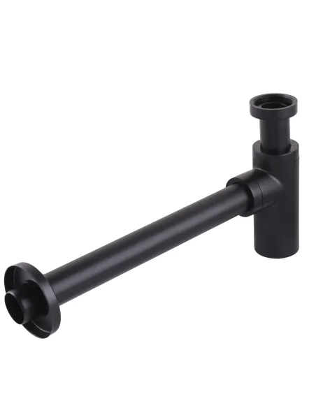 Сифон для раковины Globus Lux GSB-32-125-BB, 1 1/4 дюйма, черный, цилиндрический - 6