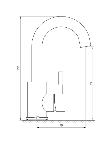 Змішувач для кухні Ecomix Alpen AISI-101S нержавіюча сталь - 5