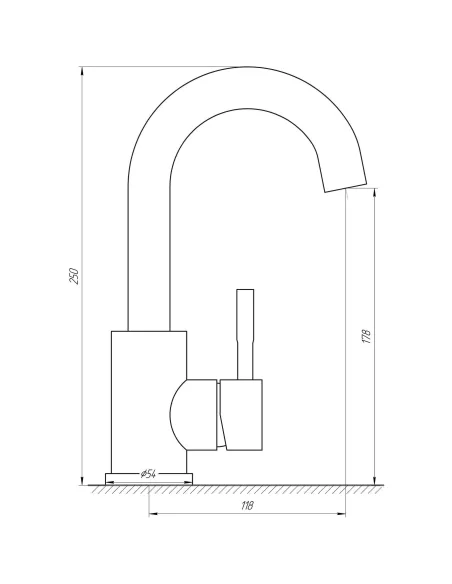 Смеситель для кухни Ecomix Alpen AISI-101S-WH нержавеющая сталь - 5