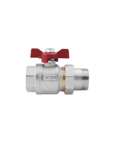 Кран кульовий прямий з американкою Icma №347 1 1/4 дюйма - 3